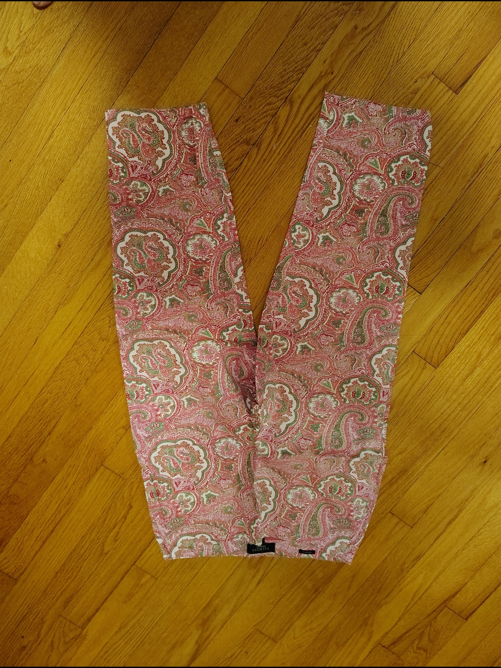 Talbots Pink Paisley Pull-On Capris